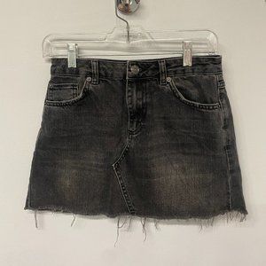 Black Denim Skirt